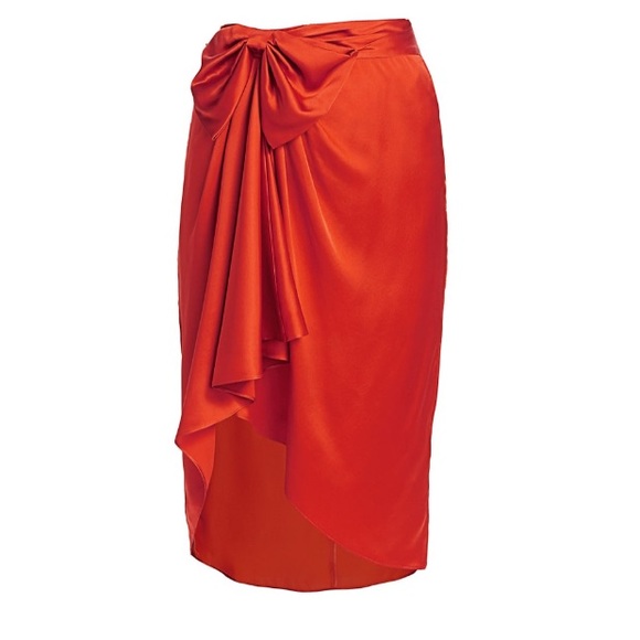 Cinq A Sept NWT Silk Emma Bow Skirt - Picture 1 of 11